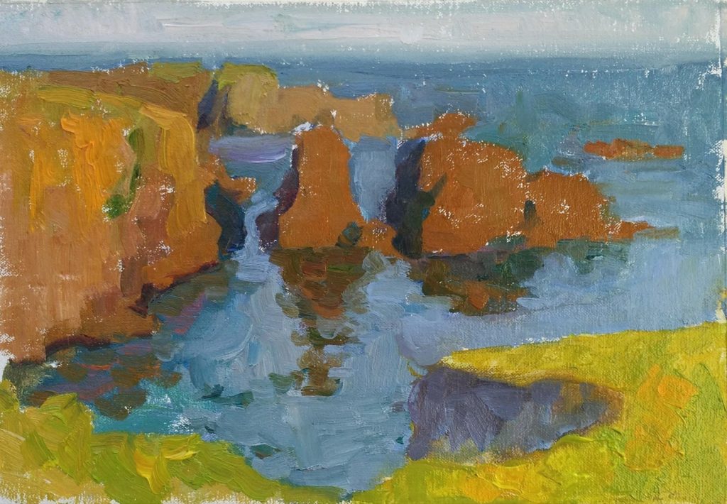 Rocks in Guidel, Brittany. Oil on canvas.