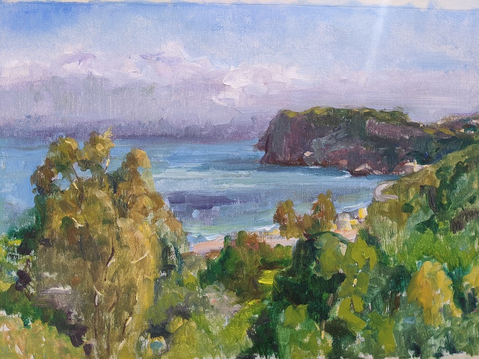 Castellamare bay, Sicily. Oil on canvas.